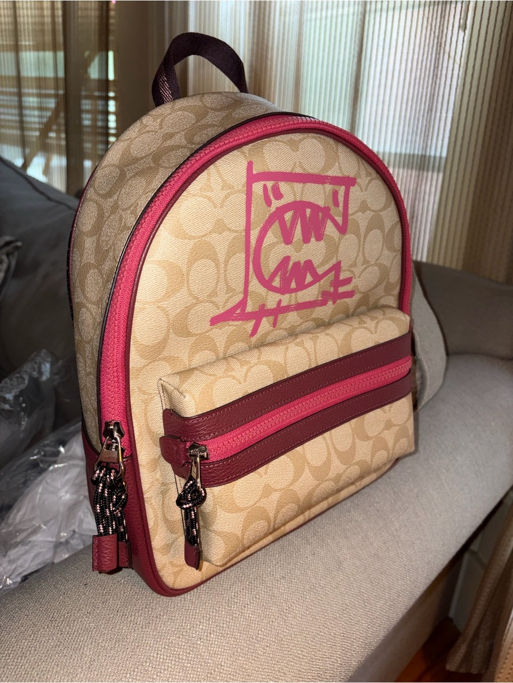 Coach Vale Medium Charlie Backpack With Rexy By Guang Yu-NWT